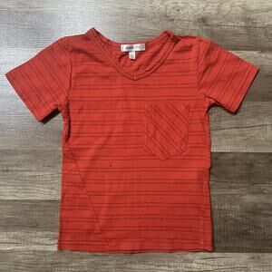 Joah Love Red Striped Pocket Tee